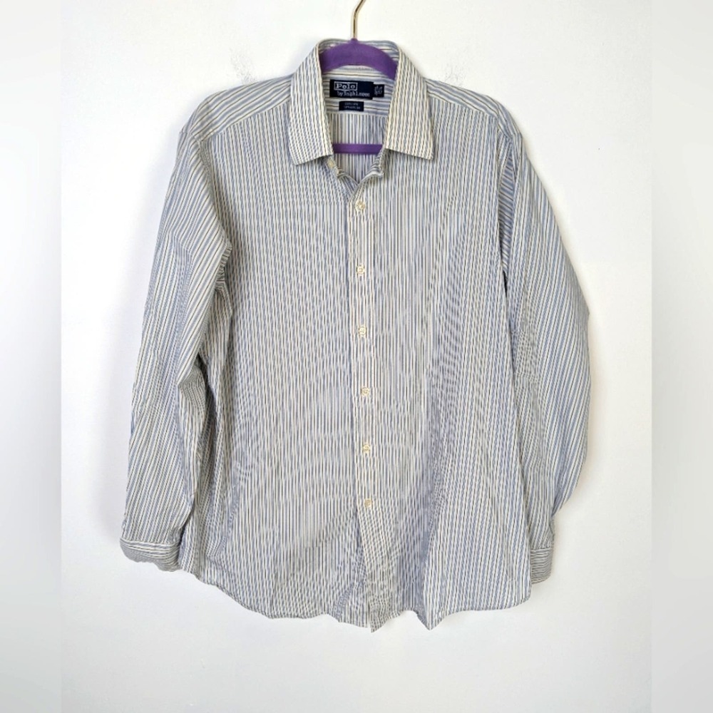 Polo Ralph Lauren Curham Striped Button Front Shirt 34/35
